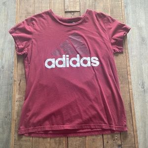 adidas tshirt - burgandy / wine colour